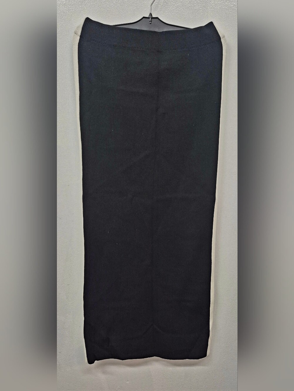 🌼5/$20 Zara Knit Black White Side Stripe Straight Pencil Skirt Elastic Waist